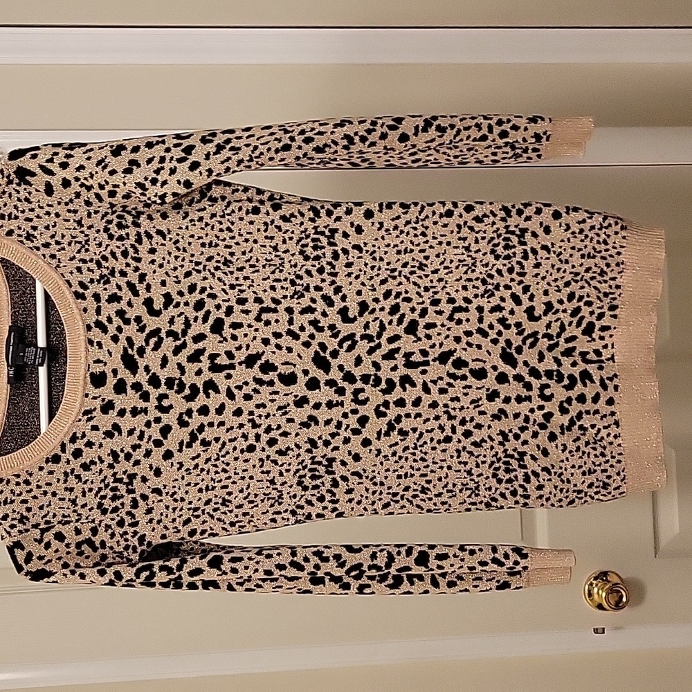 INC Metallic Gold Pull Over Sweater - Small